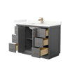 Custom image for Dark Gray with Satin Bronze Trim / Giotto Quartz / No Mirror