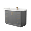 Custom image for Dark Gray with Satin Bronze Trim / White Quartz / No Mirror