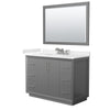 Custom image for Dark Gray with Brushed Nickel Trim / Carrara Cultured Marble / 46