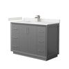 Custom image for Dark Gray with Brushed Nickel Trim / White Quartz / No Mirror