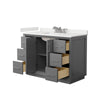 Custom image for Dark Gray with Brushed Nickel Trim / White Quartz / No Mirror