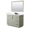Custom image for Light Green with Matte Black Trim / White Cultured Marble / 46
