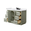 Custom image for Light Green with Matte Black Trim / White Cultured Marble / No Mirror