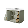 Custom image for Light Green with Brushed Nickel Trim / Carrara Cultured Marble / No Mirror