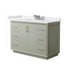 Custom image for Light Green with Brushed Nickel Trim / White Cultured Marble / No Mirror
