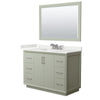 Custom image for Light Green with Brushed Nickel Trim / White Quartz / 46