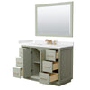 Custom image for Light Green with Satin Bronze Trim / Carrara Cultured Marble / 46