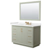 Custom image for Light Green with Satin Bronze Trim / Carrara Cultured Marble / 46