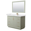 Custom image for Light Green with Satin Bronze Trim / White Cultured Marble / 46