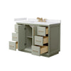 Custom image for Light Green with Satin Bronze Trim / White Cultured Marble / No Mirror