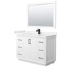 Custom image for White with Matte Black Trim / Carrara Cultured Marble / 46