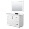 Custom image for White with Matte Black Trim / White Cultured Marble / 46