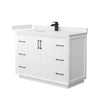 Custom image for White with Matte Black Trim / White Quartz / No Mirror