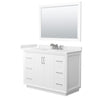 Custom image for White with Brushed Nickel Trim / Carrara Cultured Marble / 46