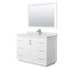 Custom image for White with Brushed Nickel Trim / White Carrara Marble / 46