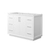 Custom image for White with Brushed Nickel Trim / No Mirror