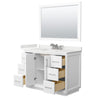 Custom image for White with Brushed Nickel Trim / White Quartz / 46