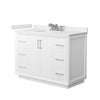 Custom image for White with Brushed Nickel Trim / White Quartz / No Mirror
