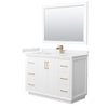 Custom image for White with Satin Bronze Trim / Carrara Cultured Marble / 46