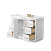 Custom image for White with Satin Bronze Trim / Carrara Cultured Marble / No Mirror