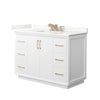 Custom image for White with Satin Bronze Trim / Giotto Quartz / No Mirror