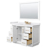 Custom image for White with Satin Bronze Trim / White Cultured Marble / 46