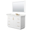 Custom image for White with Satin Bronze Trim / White Quartz / 46