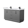 Custom image for Dark Gray with Matte Black Trim / White Cultured Marble / No Mirror