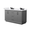 Custom image for Dark Gray with Matte Black Trim / White Cultured Marble / No Mirror