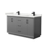 Custom image for Dark Gray with Matte Black Trim / White Quartz / No Mirror