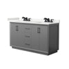 Custom image for Dark Gray with Matte Black Trim / White Quartz / No Mirror