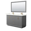 Custom image for Dark Gray with Satin Bronze Trim / Giotto Quartz / 58