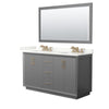 Custom image for Dark Gray with Satin Bronze Trim / Giotto Quartz / 58