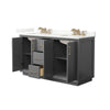 Custom image for Dark Gray with Satin Bronze Trim / Giotto Quartz / No Mirror