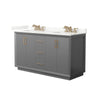 Custom image for Dark Gray with Satin Bronze Trim / Giotto Quartz / No Mirror