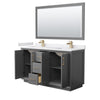 Custom image for Dark Gray with Satin Bronze Trim / White Cultured Marble / 58