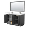 Custom image for Dark Gray with Brushed Nickel Trim / Carrara Cultured Marble / 58