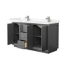 Custom image for Dark Gray with Brushed Nickel Trim / Carrara Cultured Marble / No Mirror