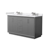 Custom image for Dark Gray with Brushed Nickel Trim / White Cultured Marble / No Mirror