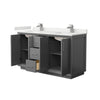 Custom image for Dark Gray with Brushed Nickel Trim / White Quartz / No Mirror