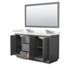Custom image for Dark Gray with Brushed Nickel Trim / White Quartz / 58