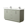 Custom image for Light Green with Brushed Nickel Trim / Giotto Quartz / No Mirror