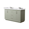Custom image for Light Green with Brushed Nickel Trim / White Cultured Marble / No Mirror