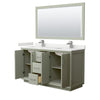 Custom image for Light Green with Brushed Nickel Trim / White Quartz / 58
