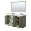 Custom image for Light Green with Brushed Nickel Trim / White Quartz / 58