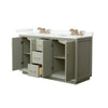 Custom image for Light Green with Satin Bronze Trim / Giotto Quartz / No Mirror
