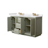 Custom image for Light Green with Satin Bronze Trim / White Cultured Marble / No Mirror