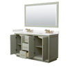 Custom image for Light Green with Satin Bronze Trim / White Quartz / 58