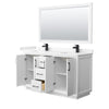 Custom image for White with Matte Black Trim / Carrara Cultured Marble / 58
