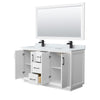 Custom image for White with Matte Black Trim / White Carrara Marble / 58